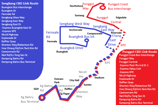 CBD to Punggol /Sengkang direct bus suggestion